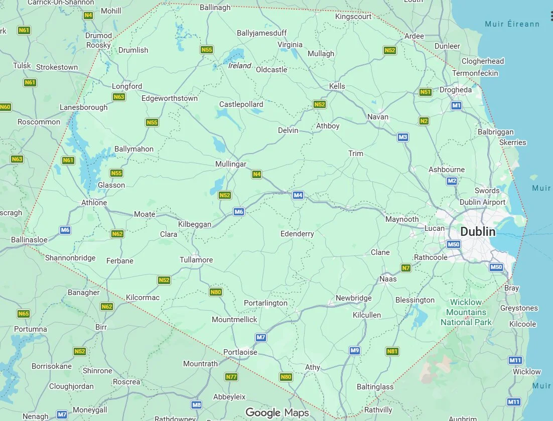 Coverage area map